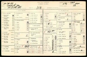 WPA household census for 1111 WEST 71ST STREET, Los Angeles County