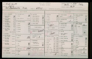 WPA household census for 6911 S BONSALLO AVE, Los Angeles County