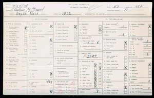 WPA household census for 1022 DOYLE PL, Los Angeles