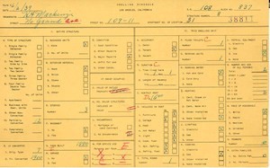 WPA household census for 109 N GRAND, Los Angeles