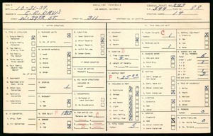 WPA household census for 311 W 39TH STREET, Los Angeles County
