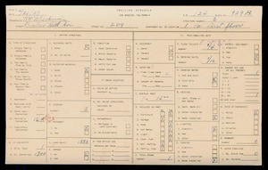 WPA household census for 209 BUNKER HILL, Los Angeles