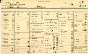 WPA household census for 619 N CASTELAR, Los Angeles