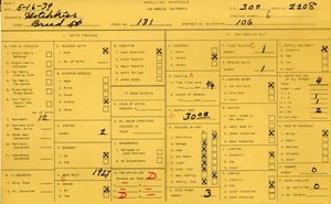 WPA household census for 131 N BREED ST, Los Angeles