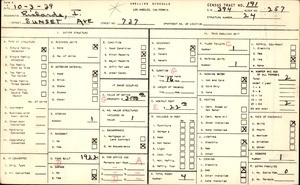WPA household census for 737 SUNSET AVE, Los Angeles County