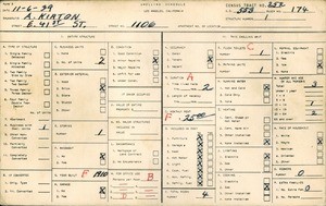 WPA household census for 1106 E 41ST STREET, Los Angeles County