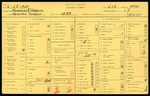 WPA household census for 1388 NEWTON ST, Los Angeles
