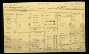 WPA household census for 1109 S LAKE STREET, Los Angeles
