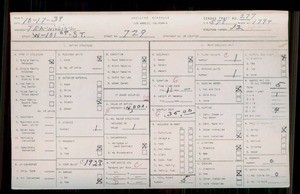 WPA household census for 729 W 101ST ST, Los Angeles County