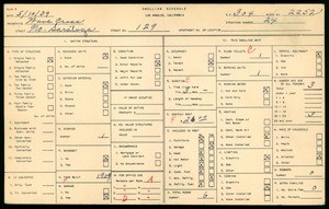 WPA household census for 129 N SARATOGA, Los Angeles