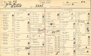 WPA household census for 2335 CABOT, Los Angeles