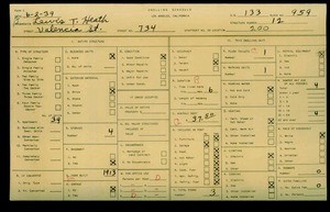 WPA household census for 734 VALENCIA STREET, Los Angeles