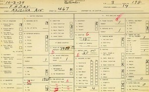 WPA household census for 467 S ARIZONA