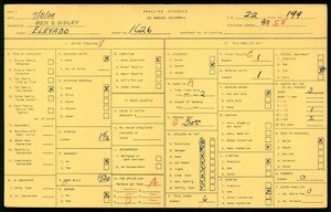 WPA household census for 1626 ELEVADO STREET, Los Angeles