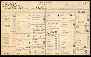 WPA household census for 13301 LARGO AVE, Los Angeles County