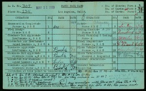 WPA block face card for household census (block 2311) in Los Angeles