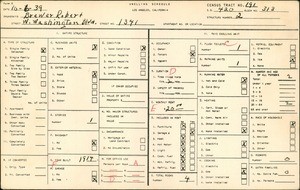 WPA household census for 1341 W WASHINGTON BLVD, Los Angeles County