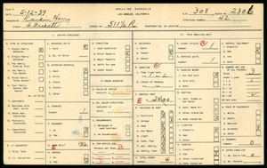 WPA household census for 511 1/2 SO FICKETT, Los Angeles