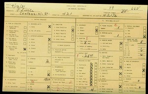WPA household census for 421 CENTENNIAL, Los Angeles
