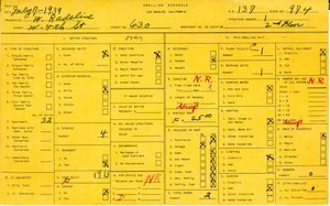 WPA household census for 630 W 4TH, Los Angeles