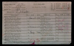 WPA block face card for household census of 51st, Vermont, Budlong Streets, in Los Angeles County
