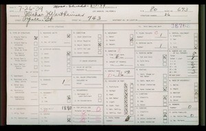 WPA household census for 743 YALE, Los Angeles