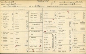 WPA household census for 3033 GRAND AVE, Los Angeles County