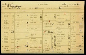 WPA household census for 941 W 7 PL, Los Angeles