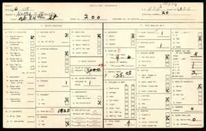 WPA household census for 200 West 84th Street, Los Angeles County