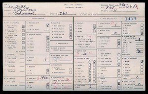 WPA household census for 761 W CHANNEL, Los Angeles County