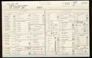 WPA household census for 435 W 103RD STREET, Los Angeles