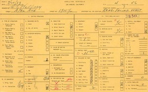 WPA household census for 1915 APEX, Los Angeles