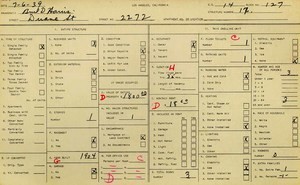 WPA household census for 2272 DUANE, Los Angeles