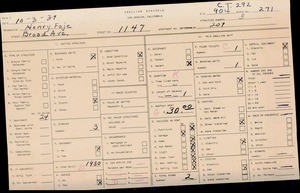 WPA household census for 1147 BROAD AVE., Los Angeles County