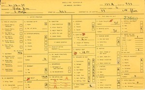 WPA household census for 433 S HOPE, Los Angeles