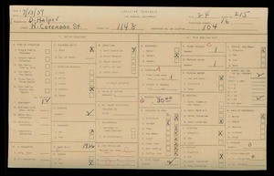 WPA household census for 1143 N CORONADO STREET, Los Angeles