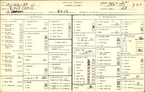 WPA household census for 6516 SO HOOVER STREET, Los Angeles County
