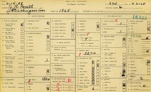 WPA household census for 1968 MICHIGAN, Los Angeles