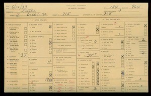 WPA household census for 715 S BIXEL STREET, Los Angeles