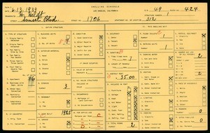 WPA household census for 1706 SUNSET BLVD, Los Angeles