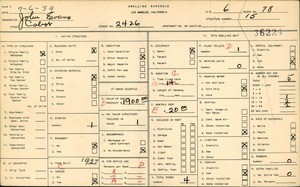 WPA household census for 2426 CABOT, Los Angeles