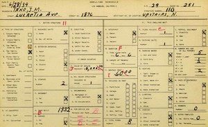 WPA household census for 1876 LUCRETIA, Los Angeles