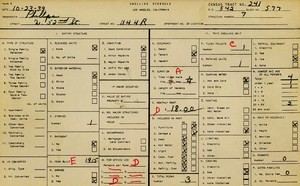 WPA household census for 1144 W 52ND, Los Angeles