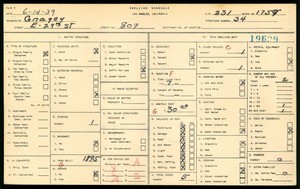 WPA household census for 809 EAST 29TH STREET, Los Angeles