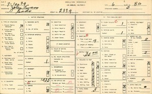 WPA household census for 2339 EADS, Los Angeles