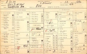 WPA household census for 833 La Reina Avenue, Los Angeles County