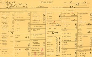 WPA household census for 1001 HYPERION, Los Angeles