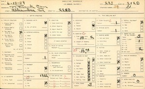 WPA household census for 2223 ALHAMBRA AVE, Los Angeles