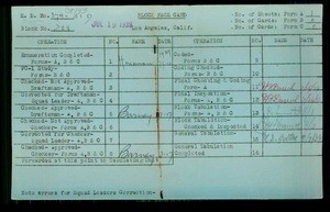 WPA block face card for household census (block 308) in Los Angeles County