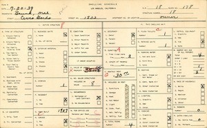 WPA household census for 1533 CERRO GORDO, Los Angeles